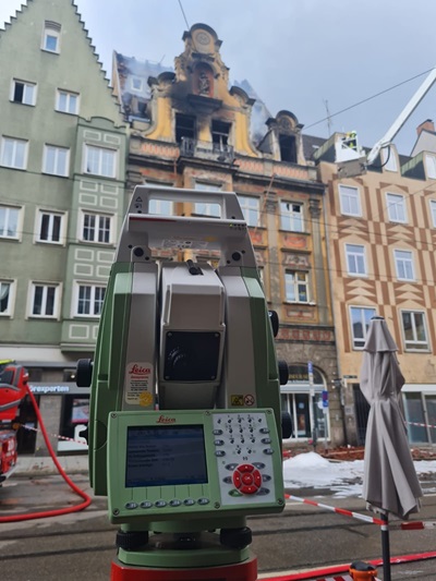 Leica-THW_Augsburg_Standsicherung des Gebauedes mit Leica MS50
